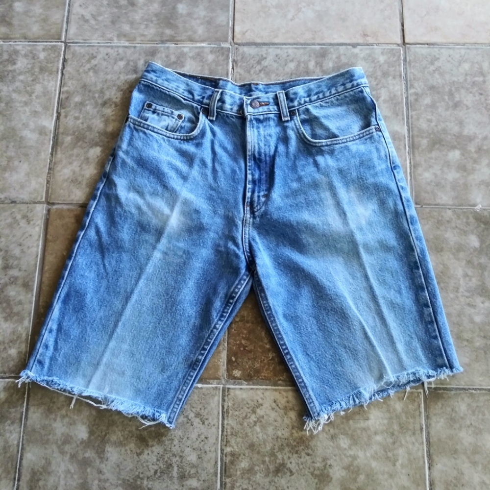 Long denim ladies shorts
